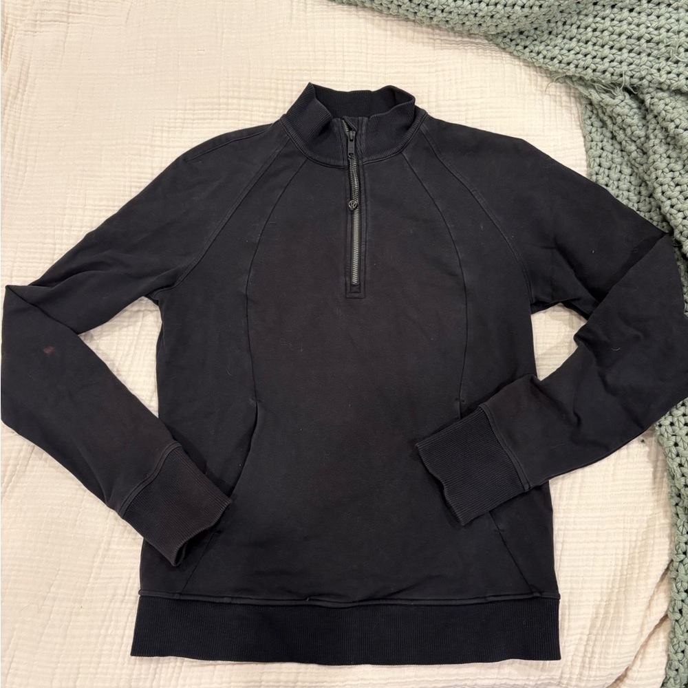 lululemon athletica Black Half-Zip Women's Sweatshirt